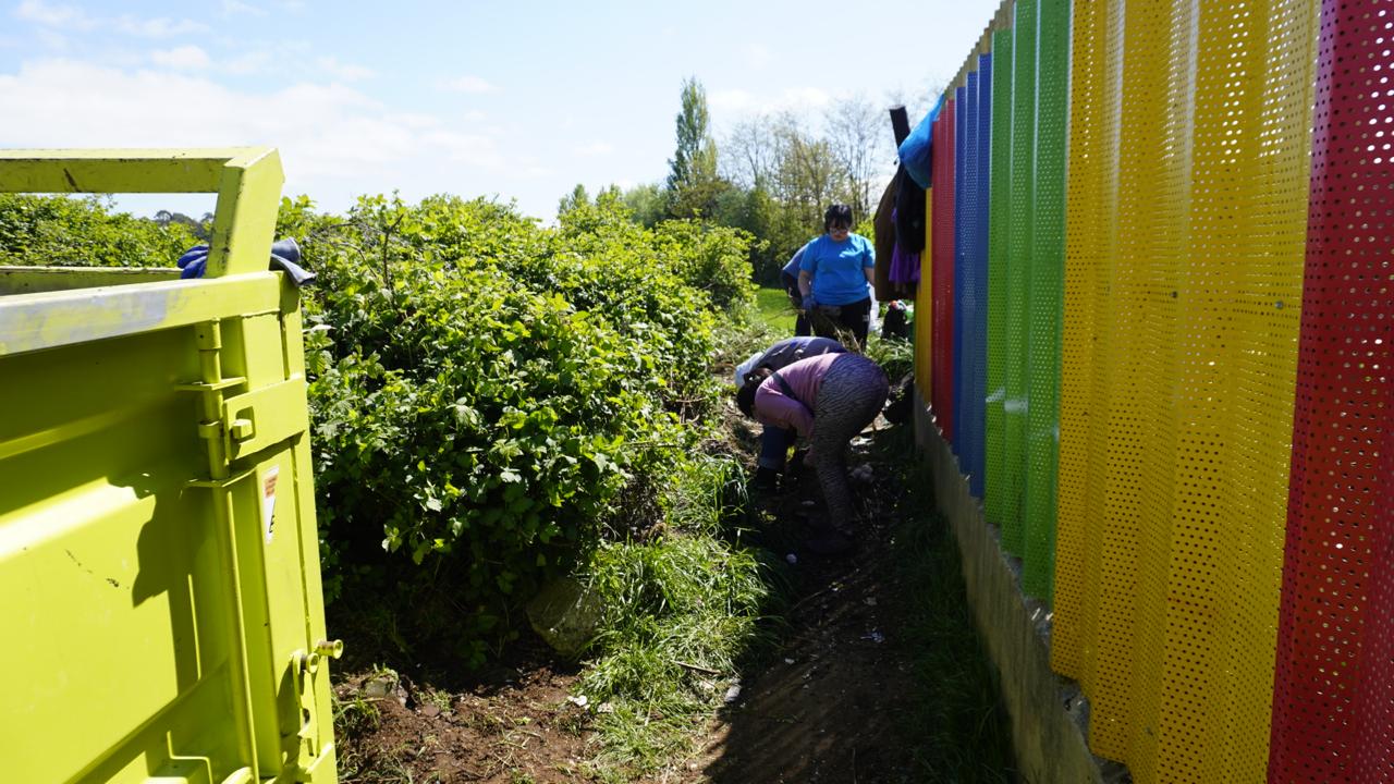 Red Verde de Santo Tomás Osorno junto a comunidad del Jardín Infantil Pisatraiguén realizaron limpieza de microbasural